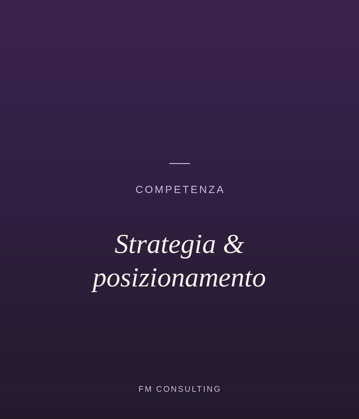 Strategia e posizionamento