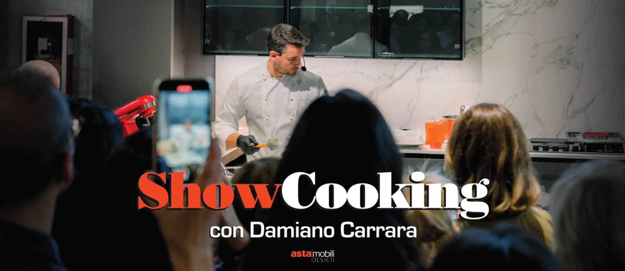 Showcooking con Damiano Carrara da Asta Mobili Design